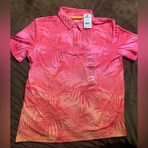 Birdie Bound Pink Tropical Polo Shirt Brand New With Tags
